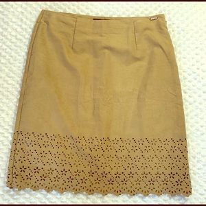 Guess Laser Cut Faux Suede Skirt